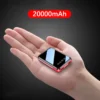 20000mAh Mini Power Bank Portable Charger External Battery Pack Powerbank for iPhone 15 13 X Samsung S23 Huawei Xiaomi