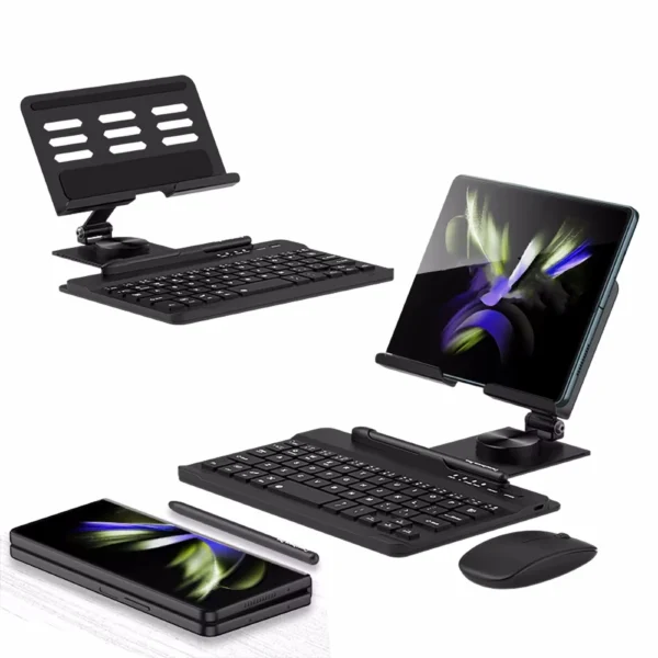 Portable Stand Keyboard Case For Huawei Mate X6 Keyboard and Mouse 360 Rotating Folding Stand Case With Pen